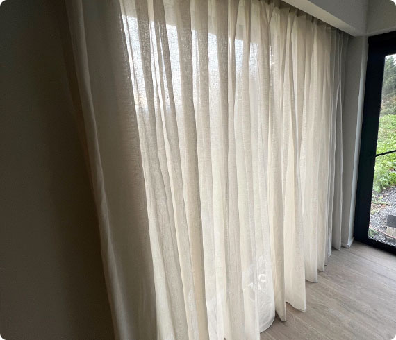 rideaux voile non occultant beige
